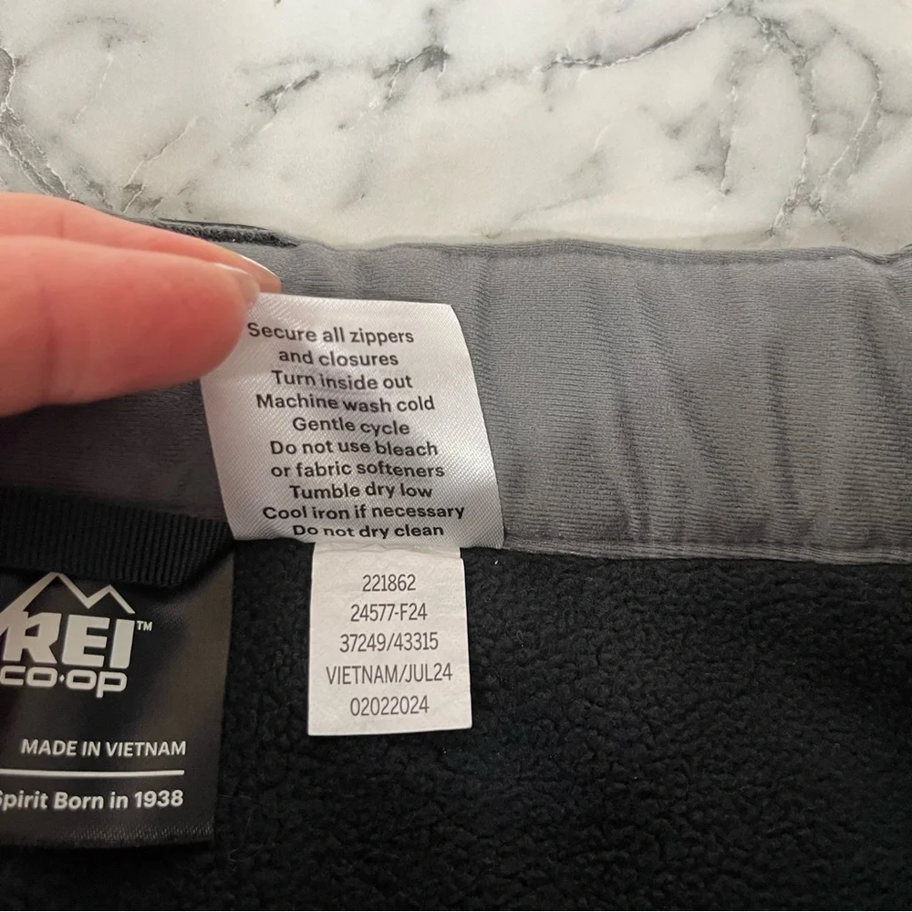 REI CO-OP Growth Spurt Fleece Lined Snowboard Ski Snow Pants Black Kids Medium